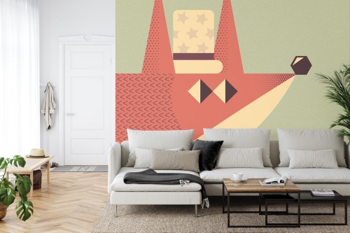 Fototapeta Of A Fox With A Hat