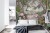 Fototapeta Wallpaper Jungle And Tropical Forest Banana Palm And Tropical Birds, Old Drawing