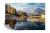 Fototapeta Awesome Sunny Landscape In The Forest. Wonderful Autumn Scenery. Picturesque View Of Nature Wild Lake. Sun Rays Through Colorful Trees. Incredible View On Fusine Lakeside. Amazing Natural Background