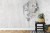 Fototapeta Spectacular Watercolor Woman Face With White Flower. Digital Art
