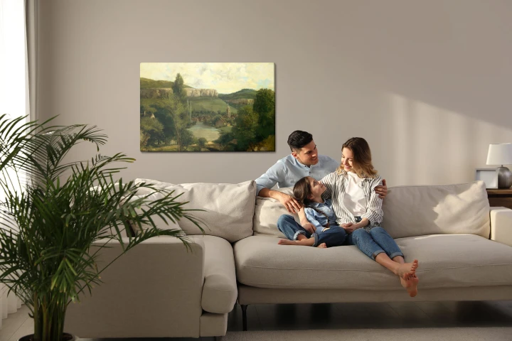 Obraz Na Płótnie Gustave Courbet "Widok Ornans" Reprodukcja