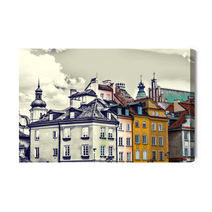 Obraz Na Płótnie Warszawskie Budynki Vintage