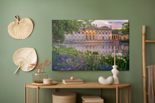 Obraz Na Płótnie Pałac W Warszawie I Kwiaty