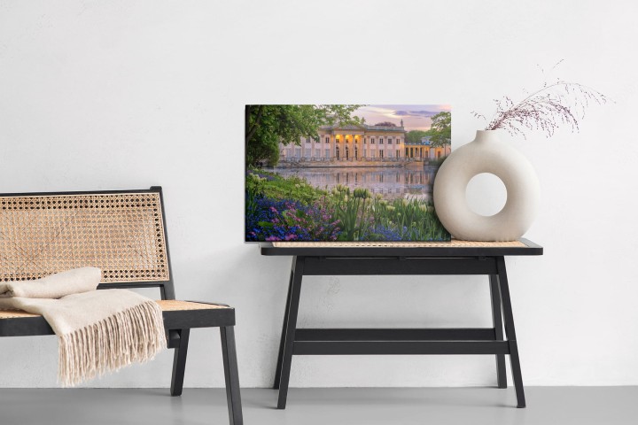 Obraz Na Płótnie Pałac W Warszawie I Kwiaty