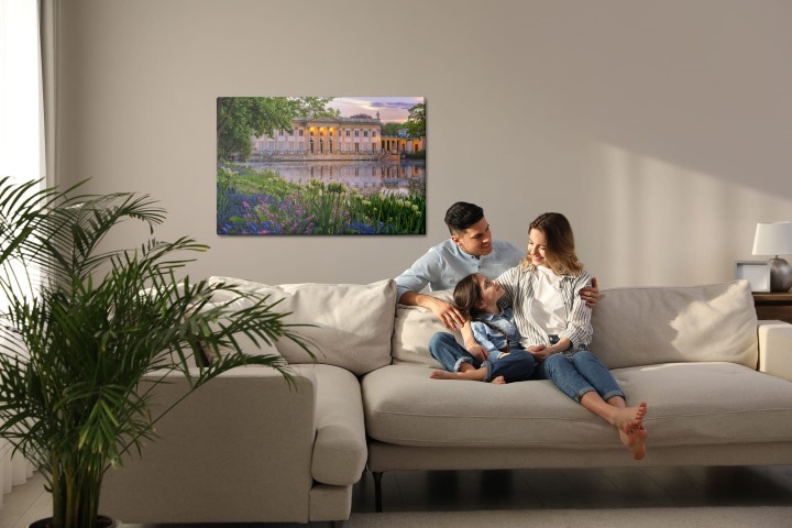 Obraz Na Płótnie Pałac W Warszawie I Kwiaty