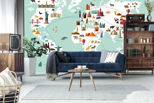 Fototapeta Mapa Dla Dzieci
