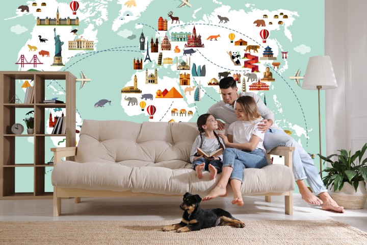 Fototapeta Mapa Dla Dzieci