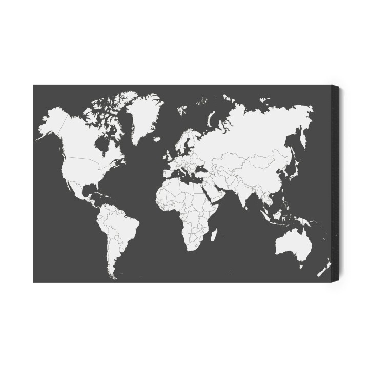 Obraz Na Płótnie Klasyczna Mapa Świata