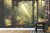 Fototapeta A Large Arch-Shaped Window, A Portal In The Dark Mystical Forest, The Sun's Rays Pass Through The Window And Trees, Shadows. Fantasy Beautiful Forest Fantasy Landscape. 3D