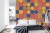 Fototapeta Retro Pattern, Geometric Colorful Abstract