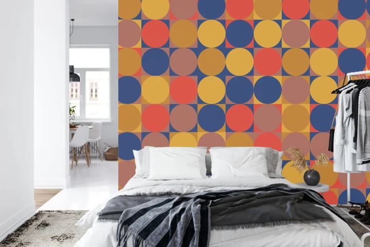 Fototapeta Retro Pattern, Geometric Colorful Abstract
