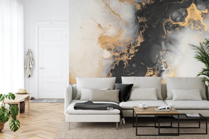 Fototapeta Marble Ink Abstract Art From Exquisite Original Painting For Abstract Background