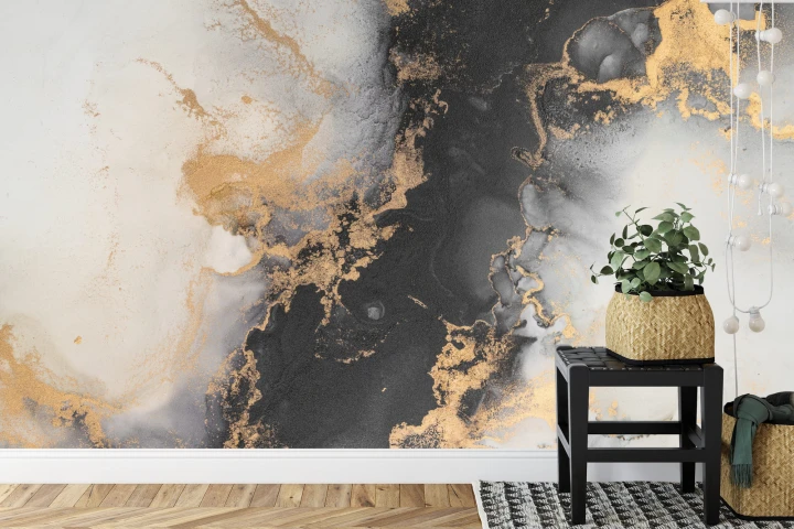 Fototapeta Marble Ink Abstract Art From Exquisite Original Painting For Abstract Background