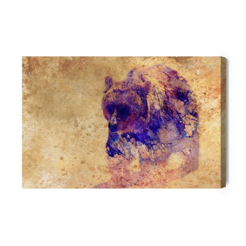 Obraz Na Płótnie Dziki Niedźwiedź