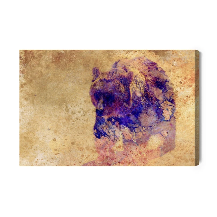 Obraz Na Płótnie Dziki Niedźwiedź