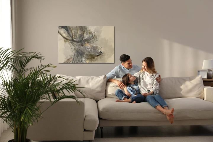 Obraz Na Płótnie Jeleń Z Okazałym Porożem