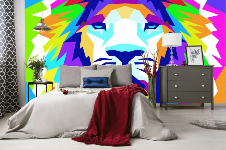 Fototapeta Geometryczny Lew