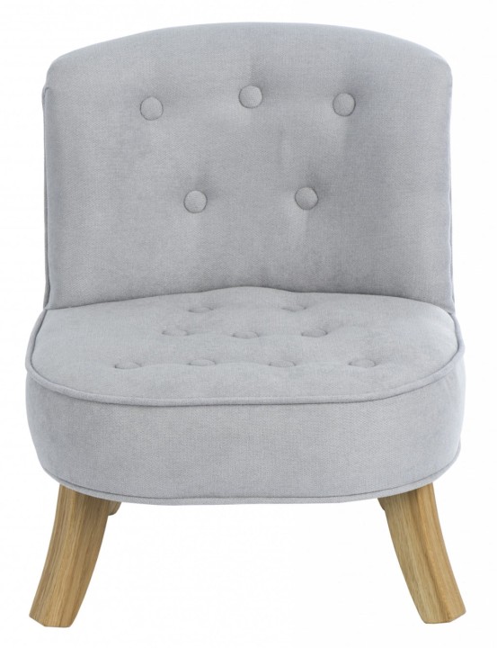 mini fotel dla dziecka w kolorze szarym