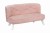 sofa dziecięca różowa, białe nogi