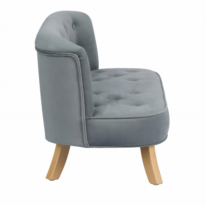 sofa dla dziecka w kolorze szarym