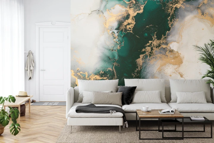 Fototapeta Marble Ink Abstract Art From Exquisite Original Painting For Abstract Background