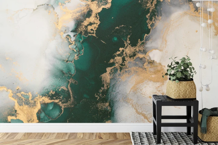 Fototapeta Marble Ink Abstract Art From Exquisite Original Painting For Abstract Background