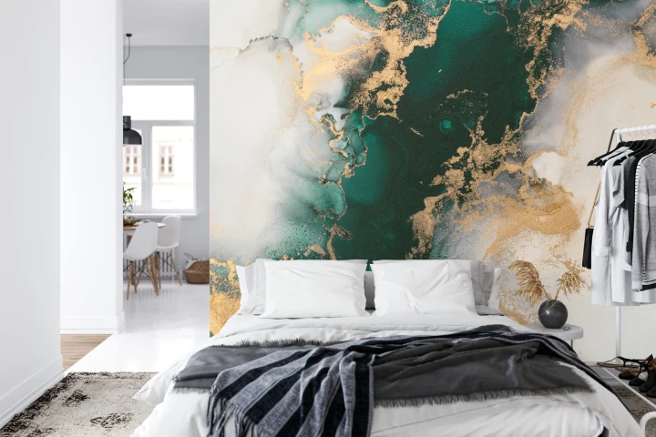 Fototapeta Marble Ink Abstract Art From Exquisite Original Painting For Abstract Background