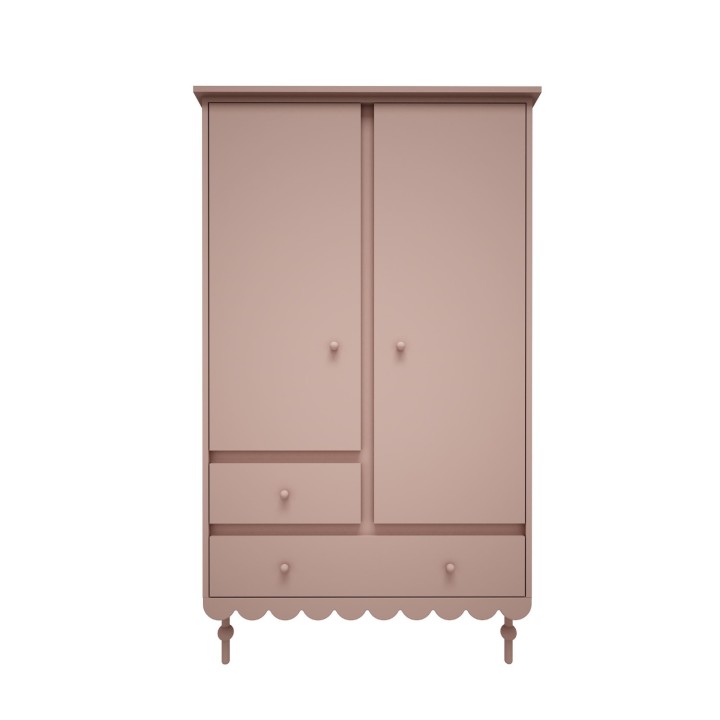 Szafa Babushka róż naturalny z szufladami do pokoju dziewczynki