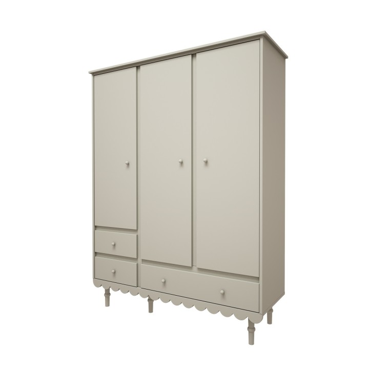 Szafa dla dziewczynek Babushka oliwka trzydrzwiowa