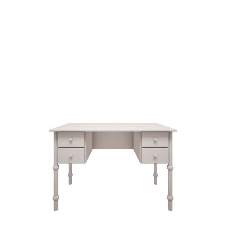 Front białego biurka Babushka dla uczennicy