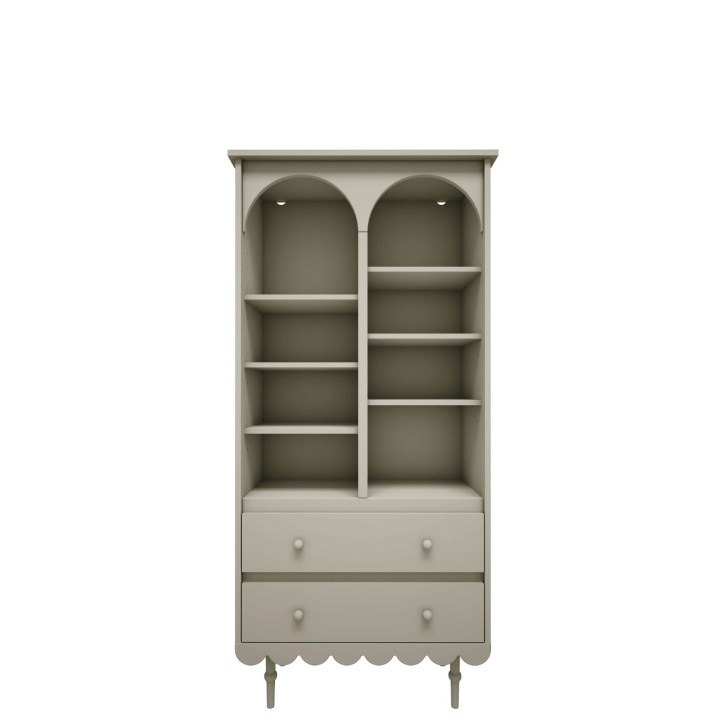 Oliwkowy regał dla dziewczynki Babushka wysoki