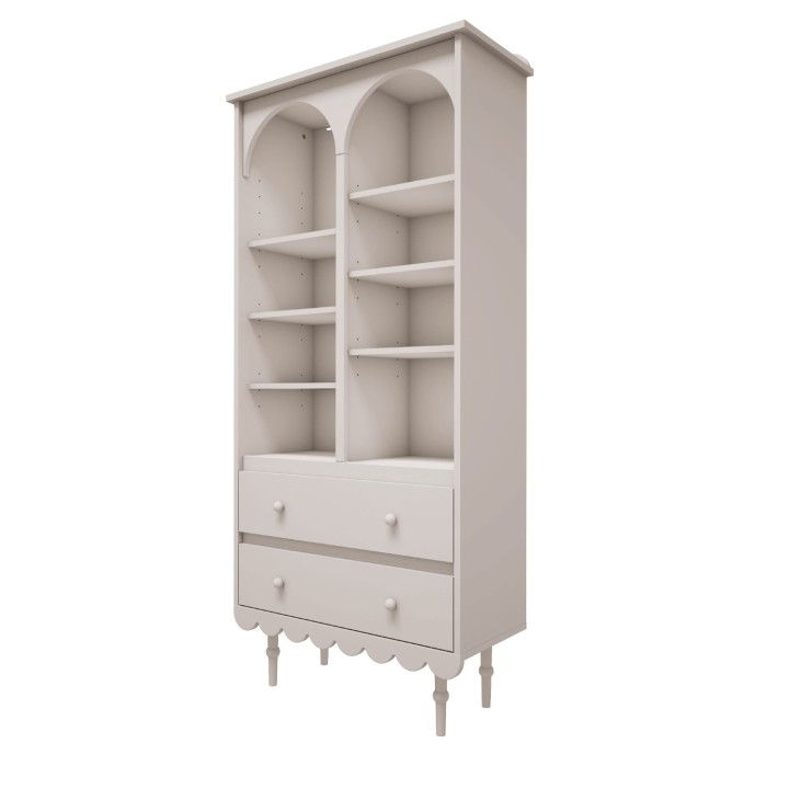 Regał Babushka biały RAL 9010 do pokoju dziewczynki