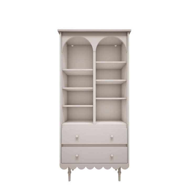 Biały regał dziecięcy Babushka na książki i zabawki