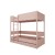 Łóżko piętrowe Babushka różowe dla dziewczynek
