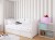 Białe łóżko Bella z trzema szufladami do pokoju dziewczynki