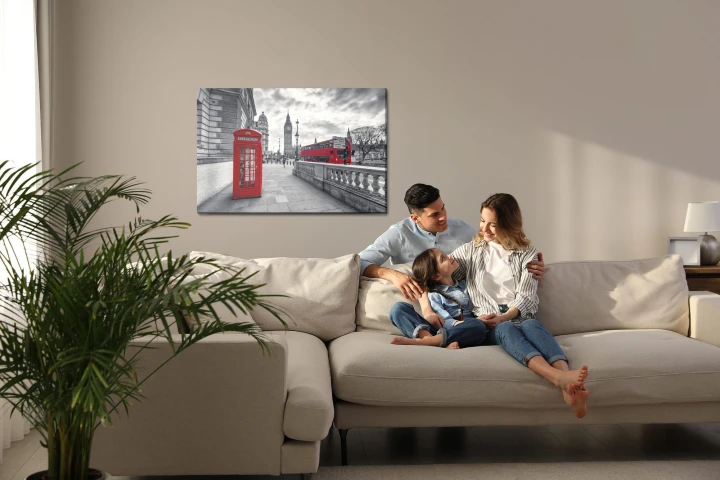 Obraz Na Płótnie Czerwona Budka Telefoniczna W Londynie