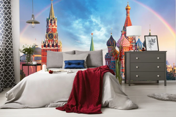 Fototapeta Tęcza Nad Kremlem W Moskwie