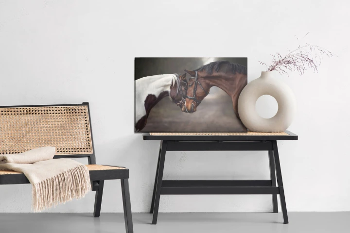 Obraz Na Płótnie Urocze Konie W Lesie