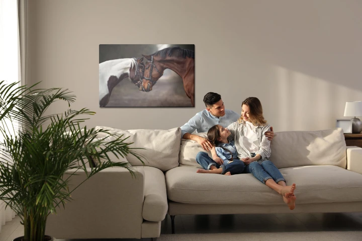 Obraz Na Płótnie Urocze Konie W Lesie