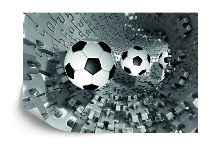 Fototapeta Piłka Nożna Puzzle 3D