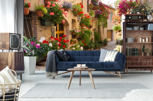 Fototapeta Uliczka Kwiaty