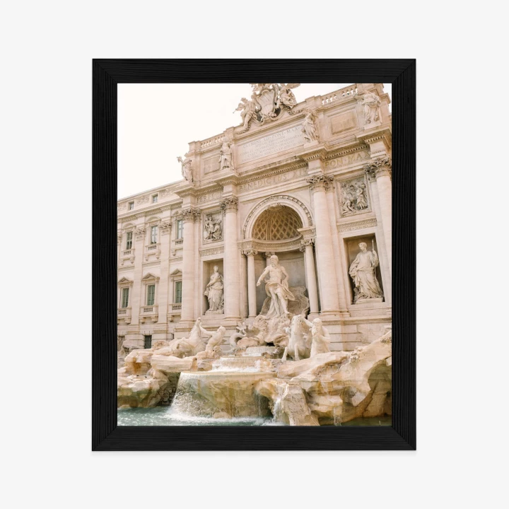 Plakat Fontanna Di Trevi Z Rzeźbami