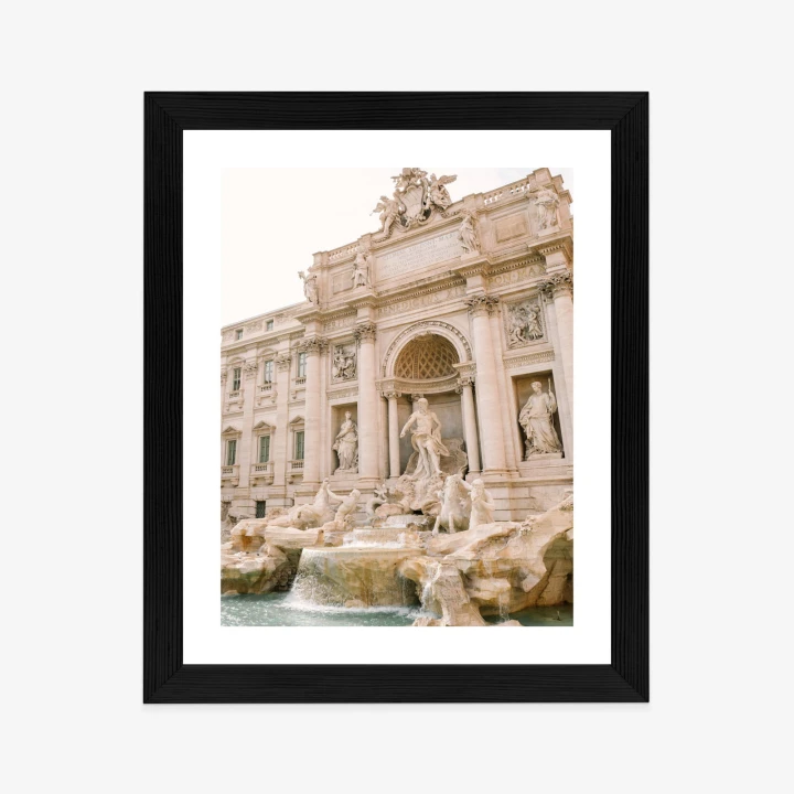 Plakat Fontanna Di Trevi Z Rzeźbami