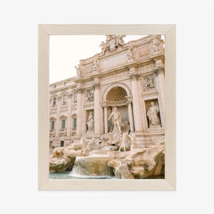 Plakat Fontanna Di Trevi Z Rzeźbami