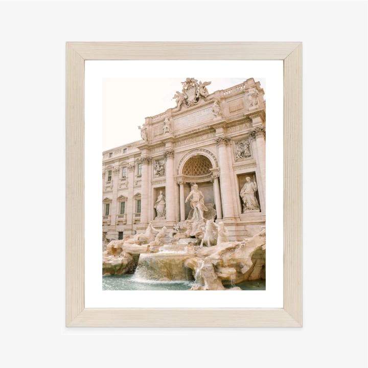 Plakat Fontanna Di Trevi Z Rzeźbami