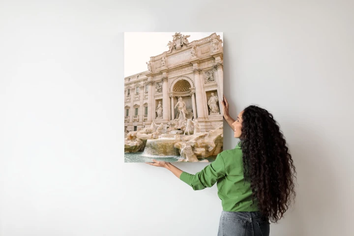 Plakat Fontanna Di Trevi Z Rzeźbami