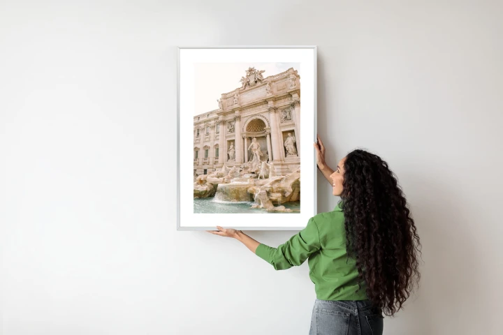 Plakat Fontanna Di Trevi Z Rzeźbami