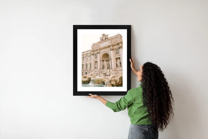 Plakat Fontanna Di Trevi Z Rzeźbami