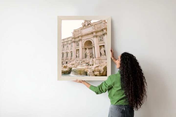 Plakat Fontanna Di Trevi Z Rzeźbami