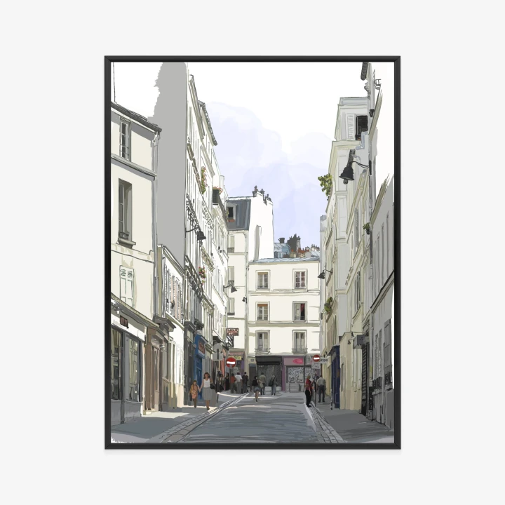 Plakat Uliczka Przy Montmartre W Paryżu